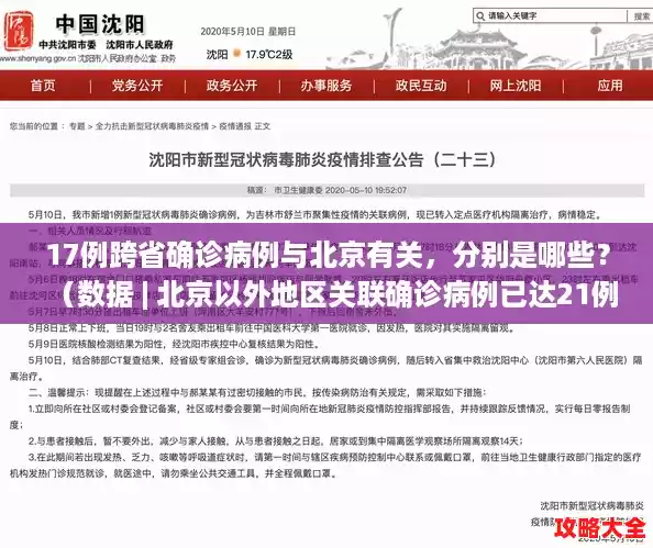 17例跨省确诊病例与北京有关,分别是哪些?(数据 | 北京以外地区关联确诊病例已达21例) 17例跨省确诊病例与北京有关,分别是哪些?(数据 | 北京以外地区关联确诊病例已达21例)