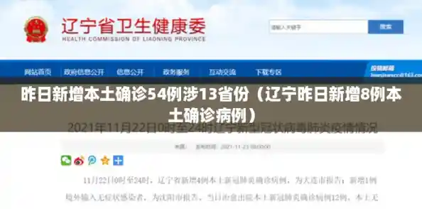 昨日新增本土确诊54例涉13省份（辽宁昨日新增8例本土确诊病例）