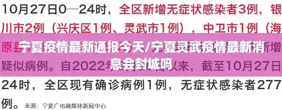 宁夏疫情最新通报今天/宁夏灵武疫情最新消息会封城吗