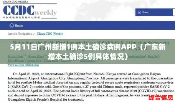 5月11日广州新增1例本土确诊病例APP(广东新增本土确诊5例具体情况) 5月11日广州新增1例本土确诊病例APP(广东新增本土确诊5例具体情况)