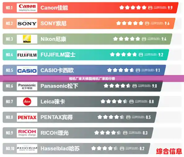 相机厂家天梯图|相机厂家排行榜 相机厂家天梯图|相机厂家排行榜