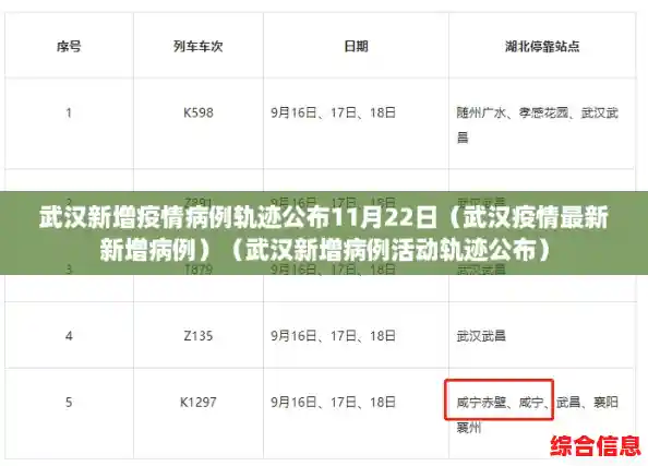 武汉新增疫情病例轨迹公布11月22日（武汉疫情最新新增病例）（武汉新增病例活动轨迹公布）