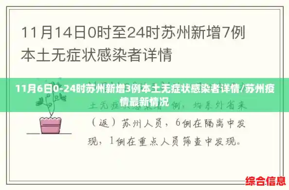 11月6日0-24时苏州新增3例本土无症状感染者详情/苏州疫情最新情况 11月6日0-24时苏州新增3例本土无症状感染者详情/苏州疫情最新情况