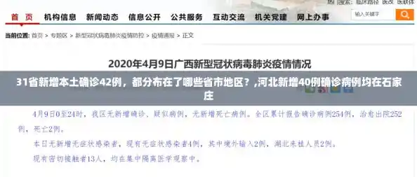 31省新增本土确诊42例,都分布在了哪些省市地区?,河北新增40例确诊病例均在石家庄 31省新增本土确诊42例,都分布在了哪些省市地区?,河北新增40例确诊病例均在石家庄