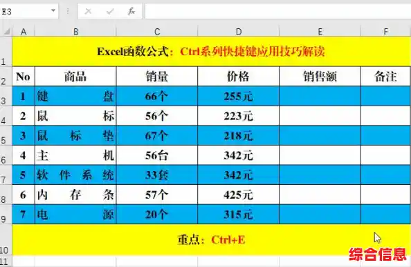 办公软件必备技能：详解合并单元格的快捷键操作及效率提升秘诀